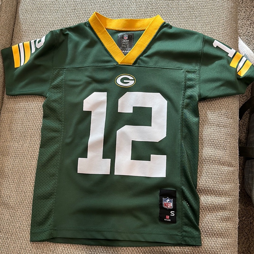 NFL Team Apparel Youth small (8) Green Bay Packers Rodgers football jersey
